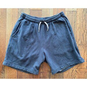 y2k vintage American Apparel navy blue cotton fleece drawstring gym shorts small